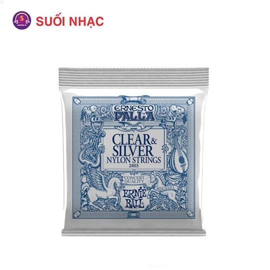 Dây guitar classic ErnieBall Clear & Silver