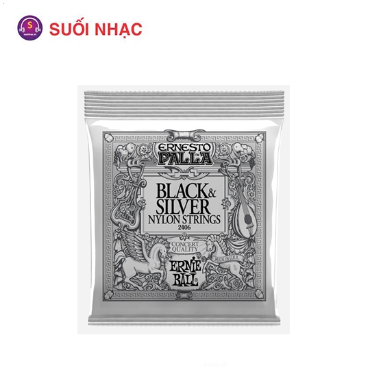Dây guitar classic ErnieBall Black & Silver